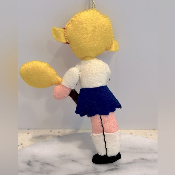 Vintage Bucilla Tennis or Pickle Ball Player‎ Girl Holiday Christmas Ornament - Picture 3 of 3